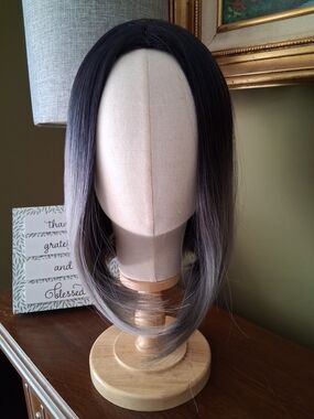 Gray to Black Ombre Wig